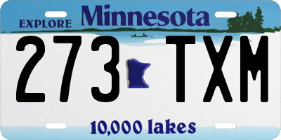 MN license plate 273TXM