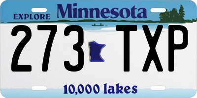MN license plate 273TXP
