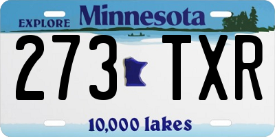 MN license plate 273TXR