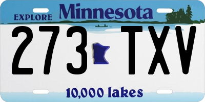 MN license plate 273TXV