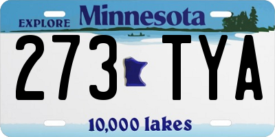 MN license plate 273TYA