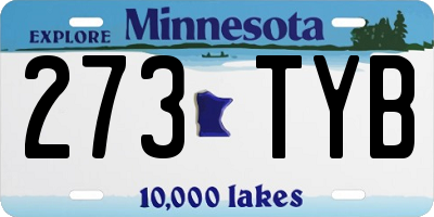MN license plate 273TYB