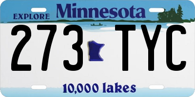 MN license plate 273TYC