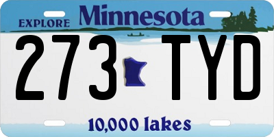 MN license plate 273TYD