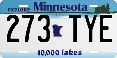 MN license plate 273TYE