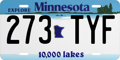 MN license plate 273TYF