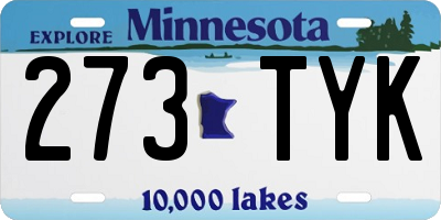 MN license plate 273TYK