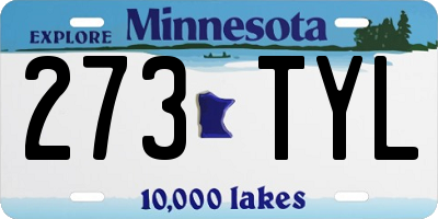 MN license plate 273TYL