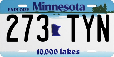 MN license plate 273TYN