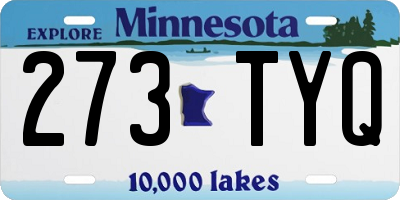 MN license plate 273TYQ