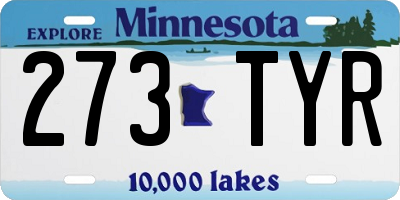 MN license plate 273TYR