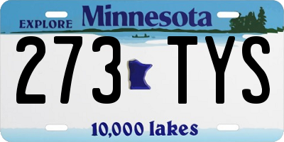 MN license plate 273TYS