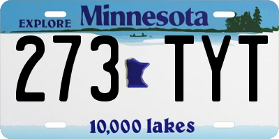MN license plate 273TYT