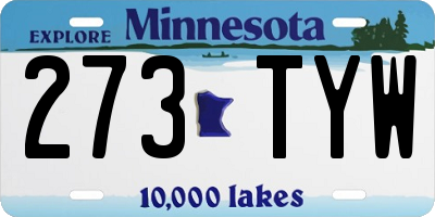 MN license plate 273TYW