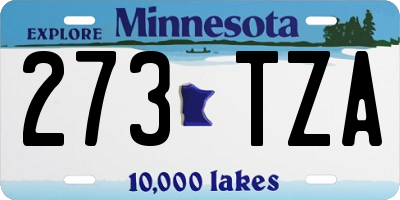 MN license plate 273TZA