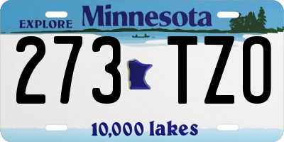 MN license plate 273TZO