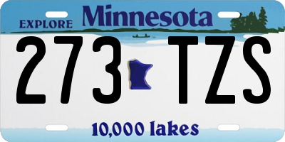 MN license plate 273TZS