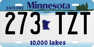 MN license plate 273TZT