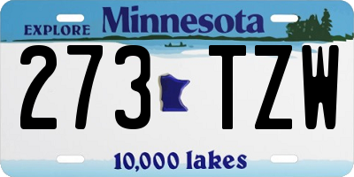 MN license plate 273TZW