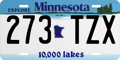 MN license plate 273TZX