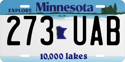 MN license plate 273UAB