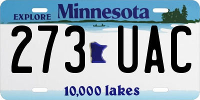 MN license plate 273UAC