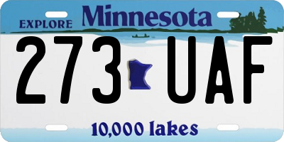 MN license plate 273UAF