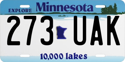 MN license plate 273UAK
