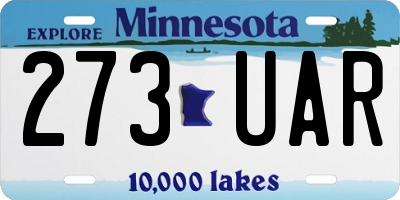 MN license plate 273UAR