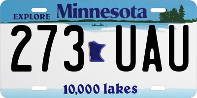 MN license plate 273UAU