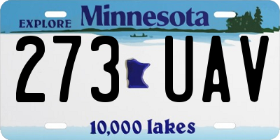 MN license plate 273UAV