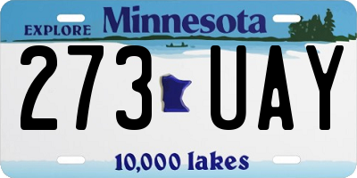 MN license plate 273UAY