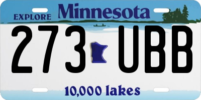 MN license plate 273UBB