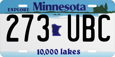 MN license plate 273UBC