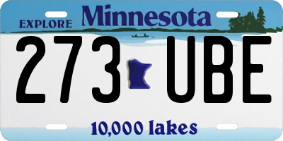 MN license plate 273UBE