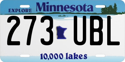 MN license plate 273UBL