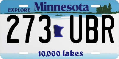 MN license plate 273UBR