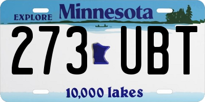 MN license plate 273UBT