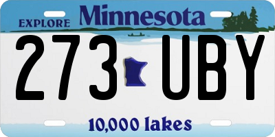 MN license plate 273UBY