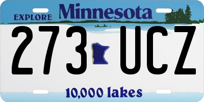 MN license plate 273UCZ