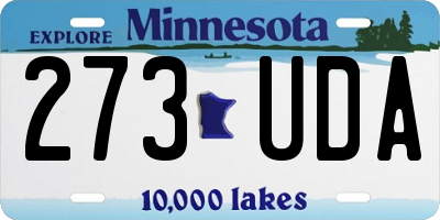 MN license plate 273UDA