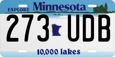 MN license plate 273UDB