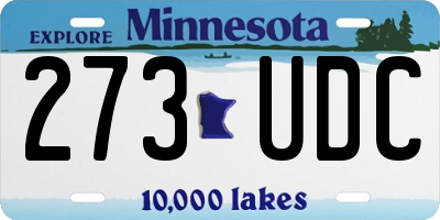 MN license plate 273UDC