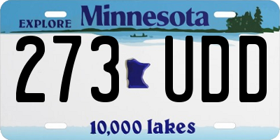 MN license plate 273UDD