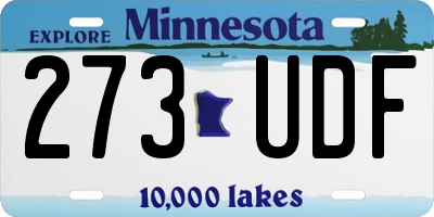 MN license plate 273UDF