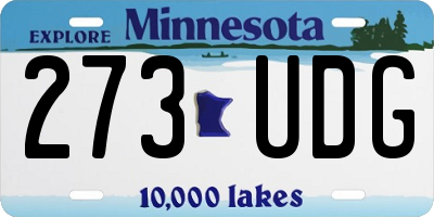 MN license plate 273UDG