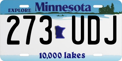 MN license plate 273UDJ