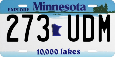 MN license plate 273UDM