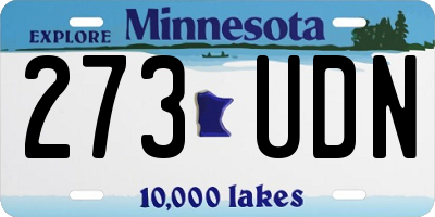 MN license plate 273UDN