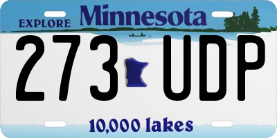 MN license plate 273UDP